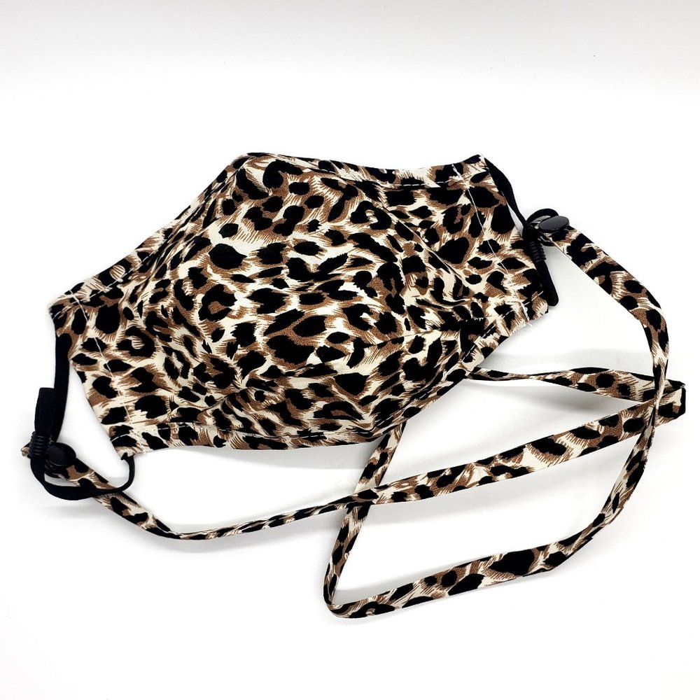 CHEETAH FACE MASK w/MATCHING LANYARD -Cutest Mask!